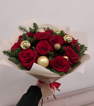 Christmas Bells Rose Bouquet