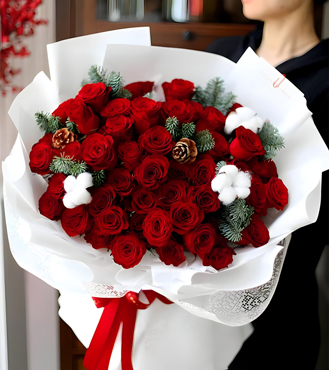 Holiday Magic Rose Bouquet