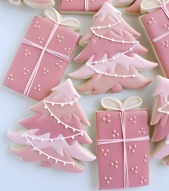 Pink Christmas Cookies, 10 Cookies 5 Gingerbread Cookies with +5 ...