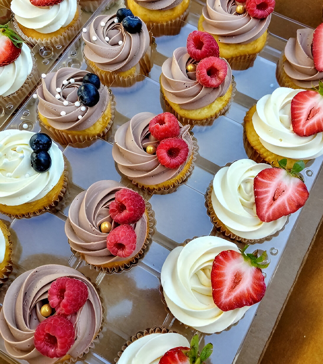 Berry Topped Cupcakes