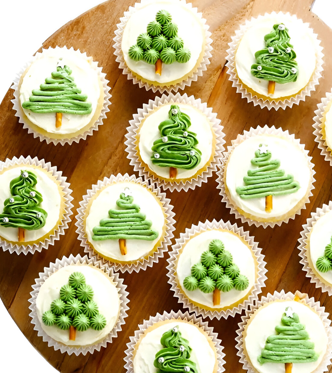 Christmas Tree Cupcakes