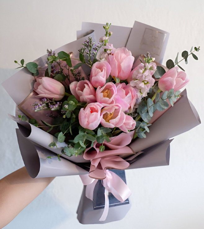 Enchanted Pink Floral Bouquet, Birthday