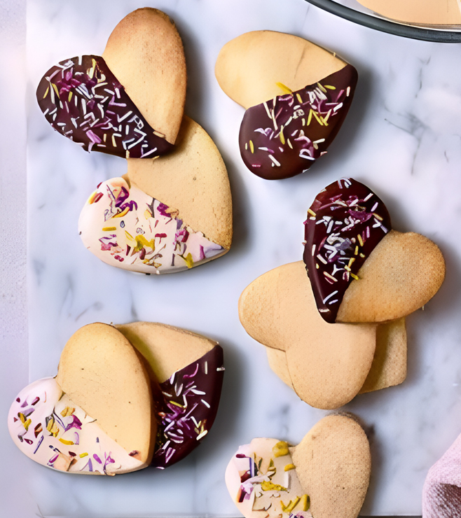 Half Dipped Hearts Cookies, Anniversary