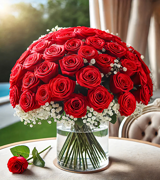 Forever Love in Red Roses