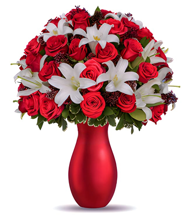 XOXO Bouquet with Red Roses