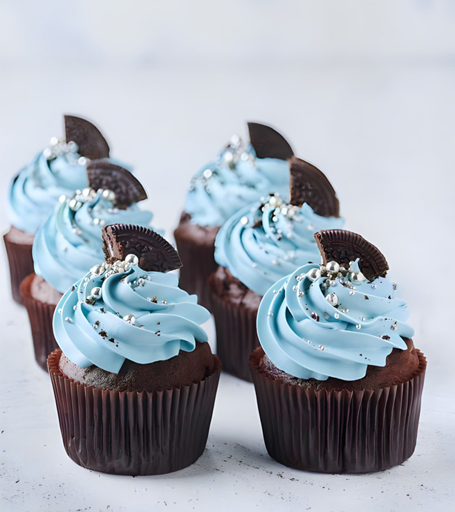 Blue Oreo Temptation Cupcakes, Father's Day