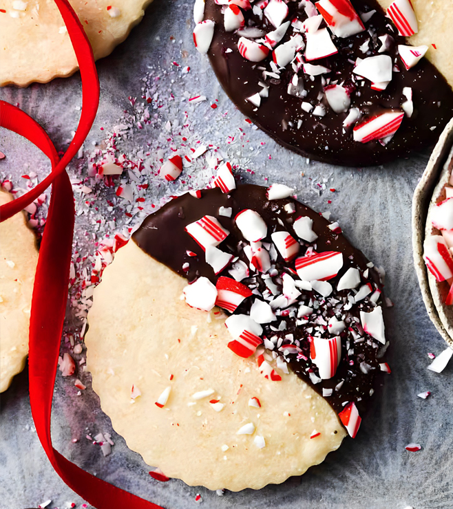 Candy Cane Dipped Cookies, Christmas Gifts