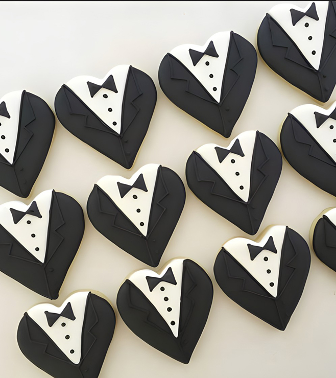 Dapper Dad Heart Cookies, Father's Day