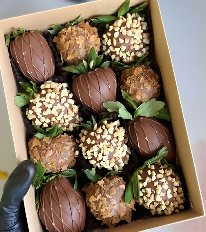 Delectable Dipped Strawberry Bites, Father's Day
