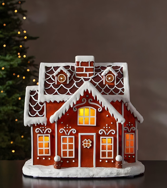 Festive Gingerbread Mansion, Christmas Gifts