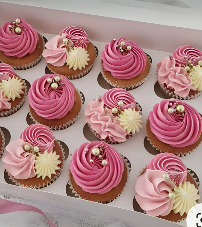 Lovely Pink Swirl Cupcakes, Diwali