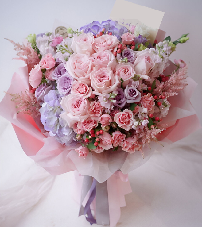 Pink Garden Bouquet, Emirati Women's Day Gifts