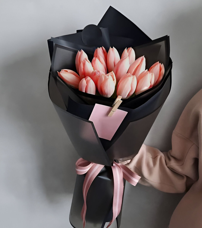 Pretty Pink Tulips Bouquet, Back to School