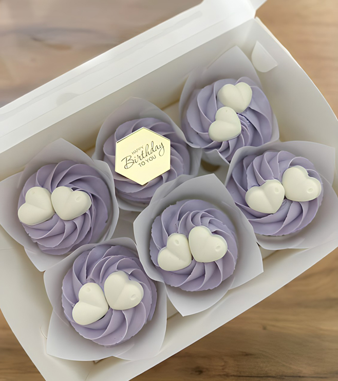 Purple Glamour Cupcakes