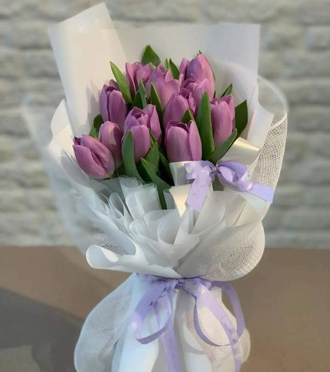 Purple Tulip Whisper Bouquet, Father's Day