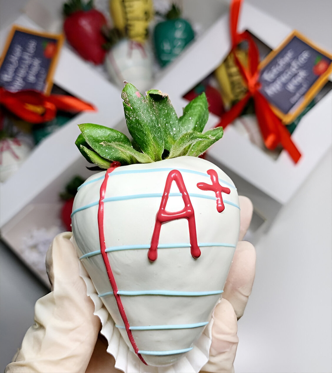 Scholarly Dipped Strawberries, Back to School