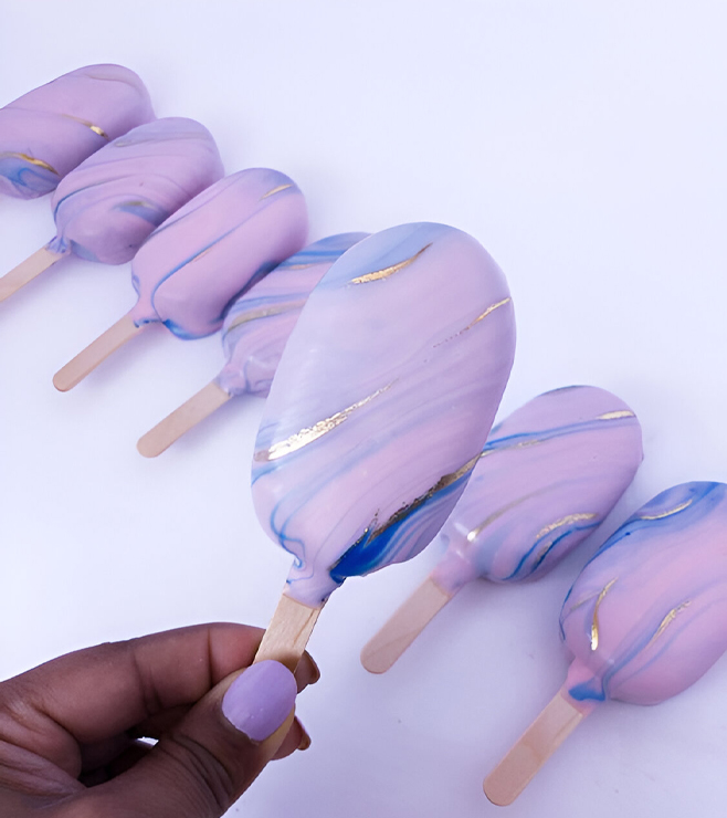 Sophisticated Purple Cakesicles