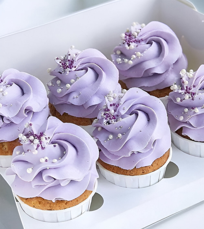 Violet Charm Cupcakes