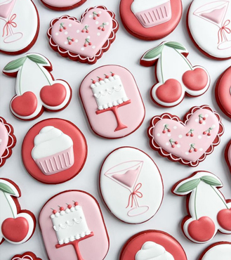 Cherry & Cake Art Cookies