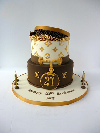 Louis Vuitton Gift Box Birthday Cake