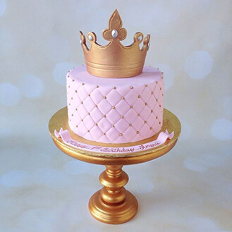Princess Purple Crown Cake – Honeypeachsg Bakery