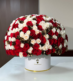 Glittering Field Rose Hatbox