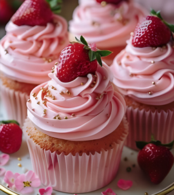 Strawberry Symphony Cupcakes