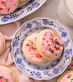 Sprinkled Pink Donut Cookies