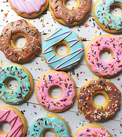 Colorful Donut Cookies