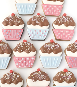 Polka Dot Cupcake Cookies