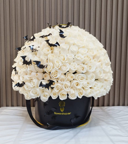 `Nocturnal Elegance Rose Hatbox