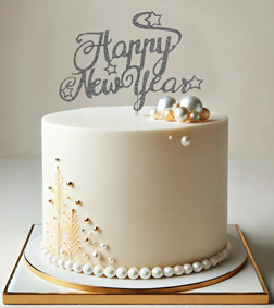 New Year White Cake