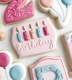 Pink Birthday Cookies