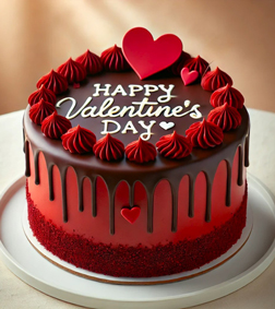 Love Drizzle Valentine's Cake