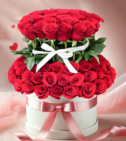 Two Tier Rose Hatbox