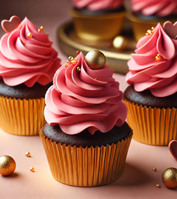 Blush & Gold Cupcakes