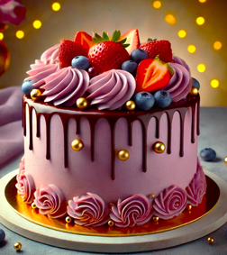 Majestic Purple Berry Cake