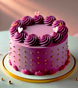 Premium Classic Purple Cake