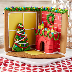 Around the Fireplace Gingerbread House