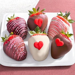 Mini-Hearts Dipped Strawberries