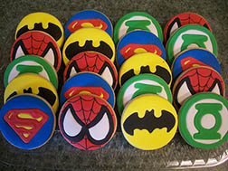 Superhero Emblem Cookies