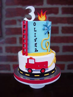 High Rise Firefighter Birthday Cake