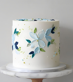 Azure Floral Cake