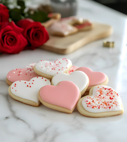 Blooming Hearts Cookies