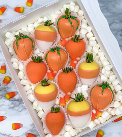 Candy Corn Dipped Strawberries