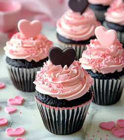 Candy Heart Charm Cupcakes