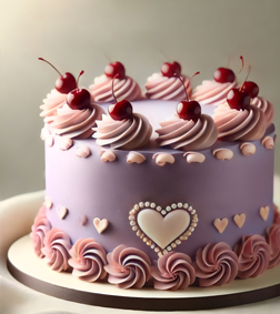 Cherry Love Purple Cake