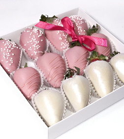 Classic Pink and White Strawberries