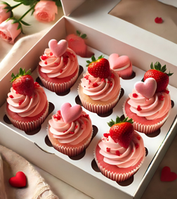 Cupid's Kiss Pink Cupcakes