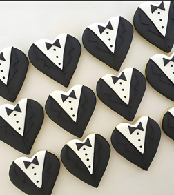 Dapper Dad Heart Cookies